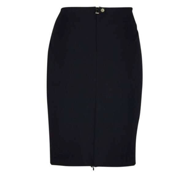 NEW NWT DIANE VON FURSTENBERG DVF Esme Black Jersey Knee Length Pencil Skirt 4 - Picture 3 of 16